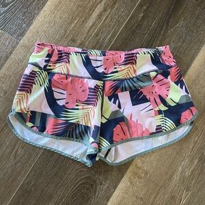 Smartwool Merino Lined Running Shorts Tropical Print Coral